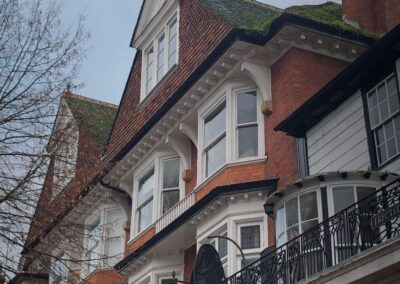 Traditional English home with walkout stairwells.